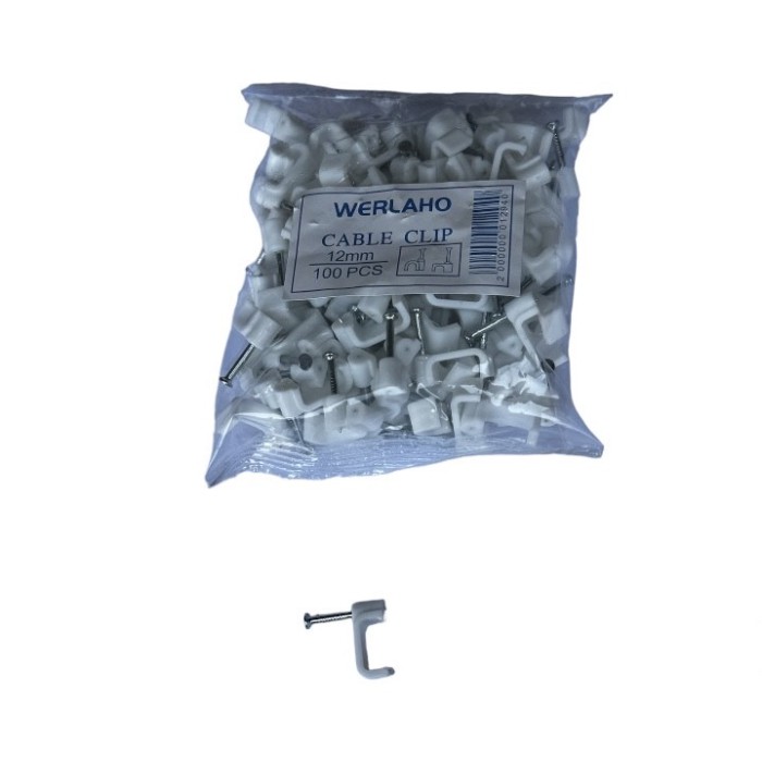 Cable Clip   12-mm,  100 PCS